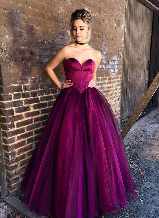 purple formal gowns