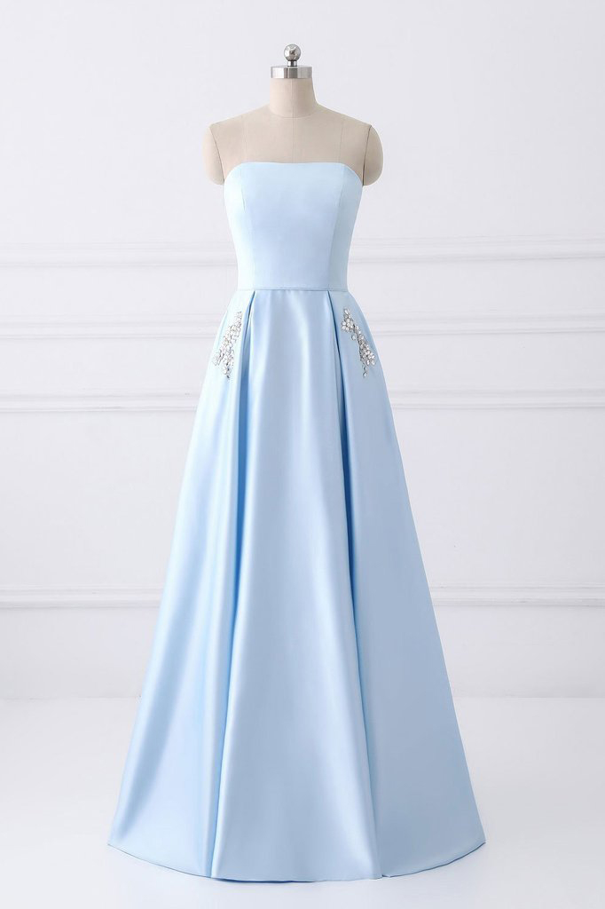 simple light blue dress