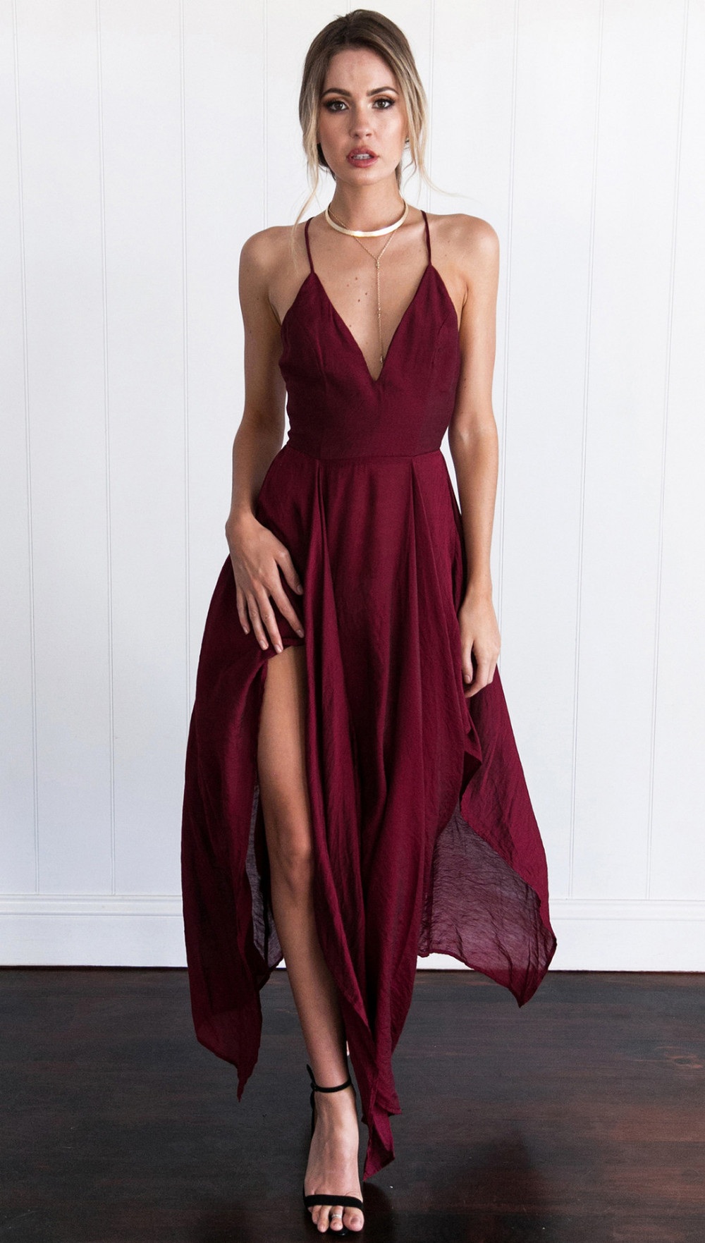 prom dresses red wine