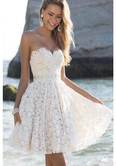 short white party dresses