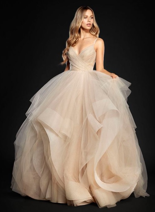 layered tulle ball gown