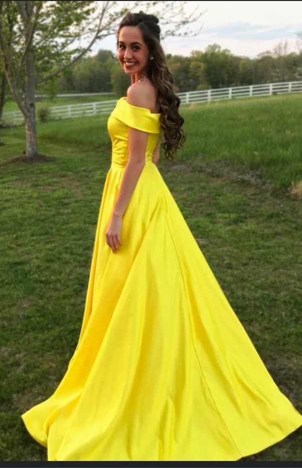 yellow-off-the-shoulder-prom-dresses-a-line-princess-prom-dress-evening